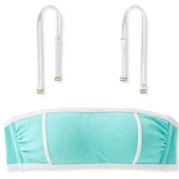 Kono Sol Terry Cloth Turquoise/White Bikini Swim Set, Removable Straps NWT XL - Picture 5 of 9